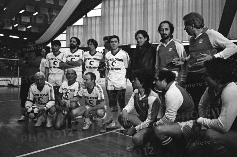 Match de football au bénéfice des Restaurants du Coeur, le 5 février 1986