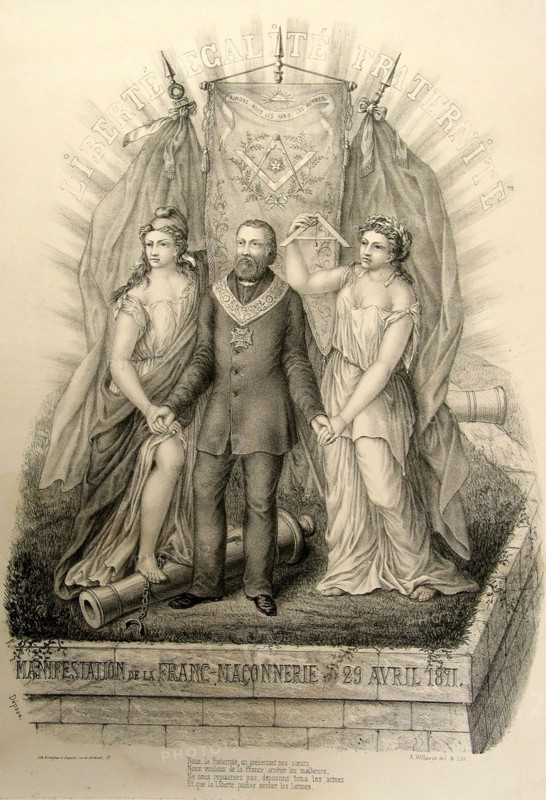 Manifestation de la franc-maçonnerie le 29 avril 1871