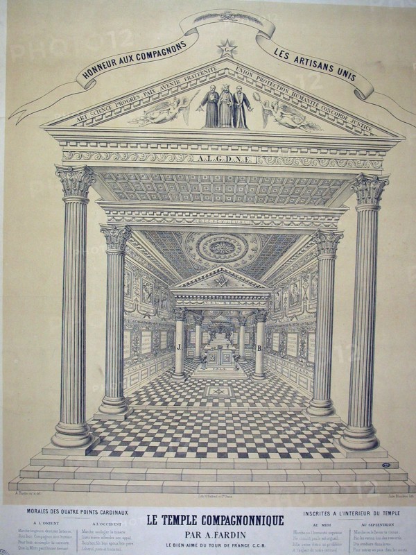 A. Fardin and Jules Blondeau known as "Le Bien Aimé du Tour de France," Le Temple compagnonnique