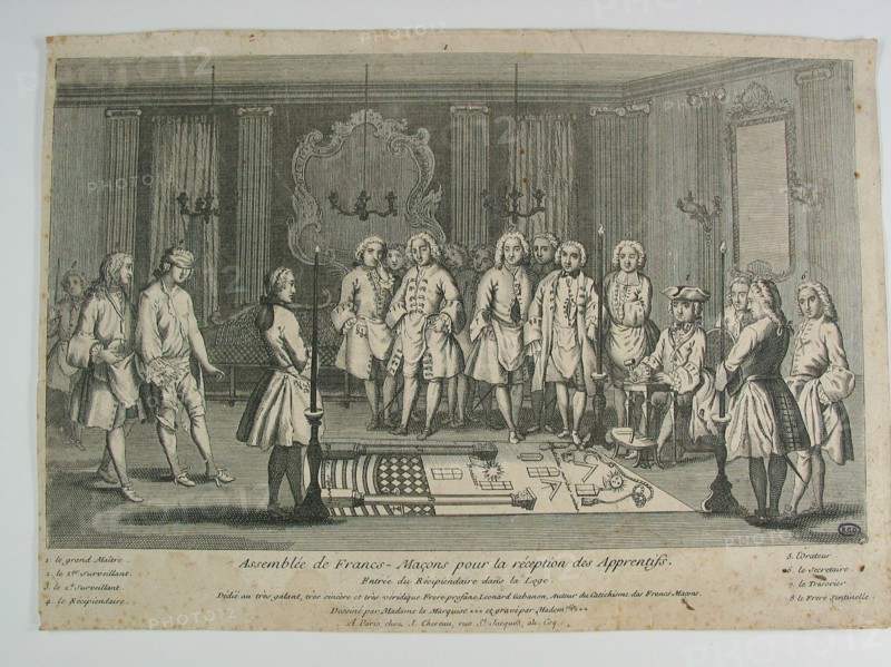J.Ph. Le Bras, Assemblée des francs-maçons pour la réception des Apprentis