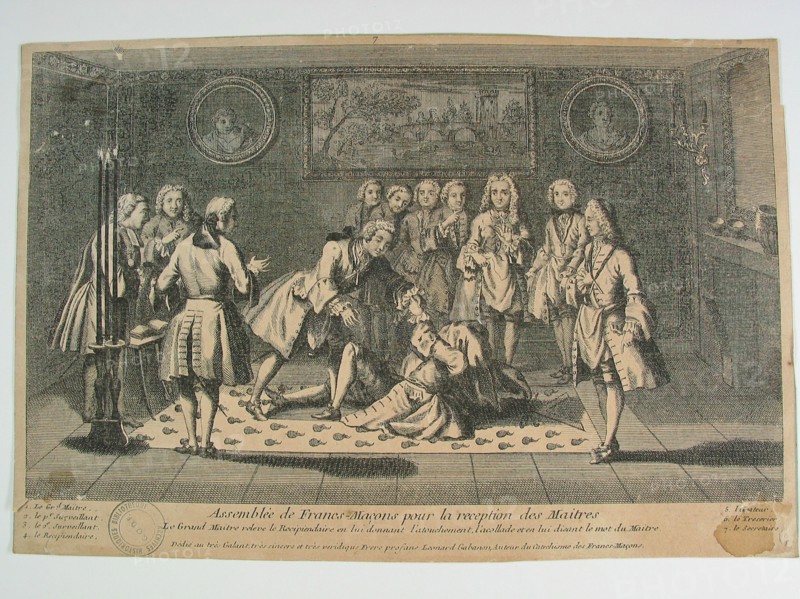J.Ph. Le Bras, Assemblée de francs-maçons pour la réception des Maîtres