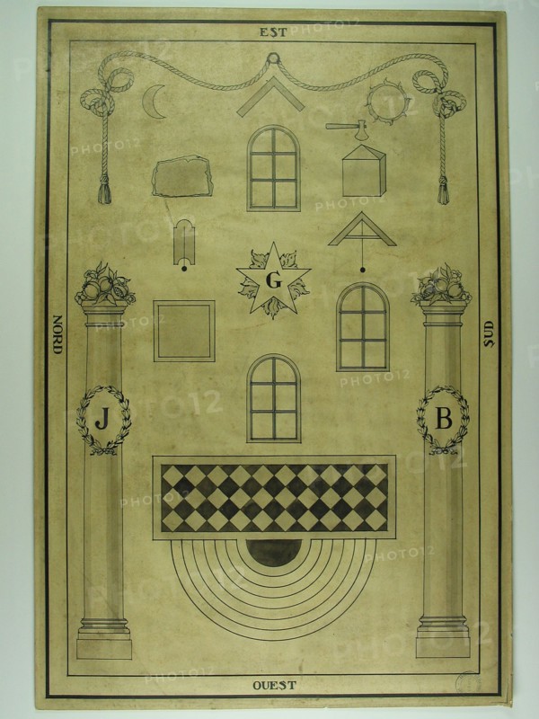 Dessin à l’encre d’un Tapis de loge