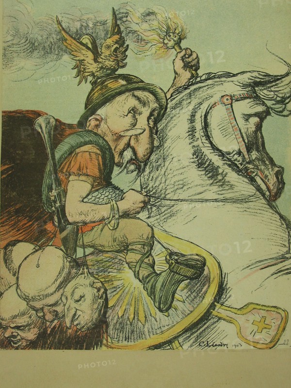 Caricature sur le franc-maçon Emile Combes