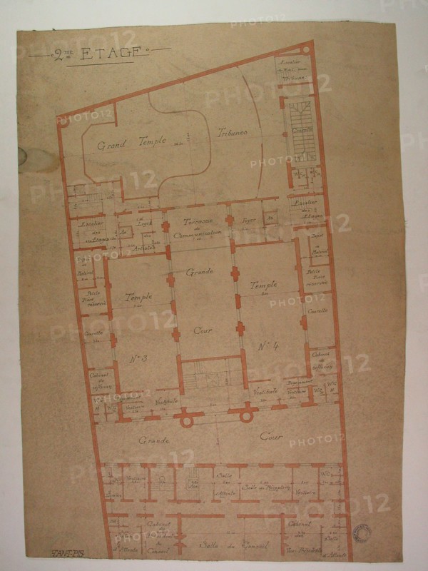 Plans du Grand Orient de France, 2e étage