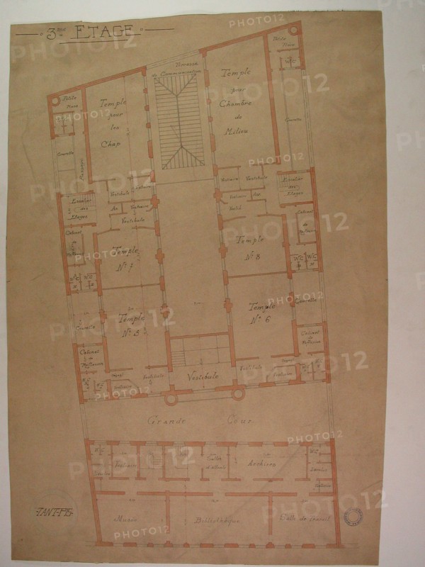 Plans du Grand Orient de France, 3e étage