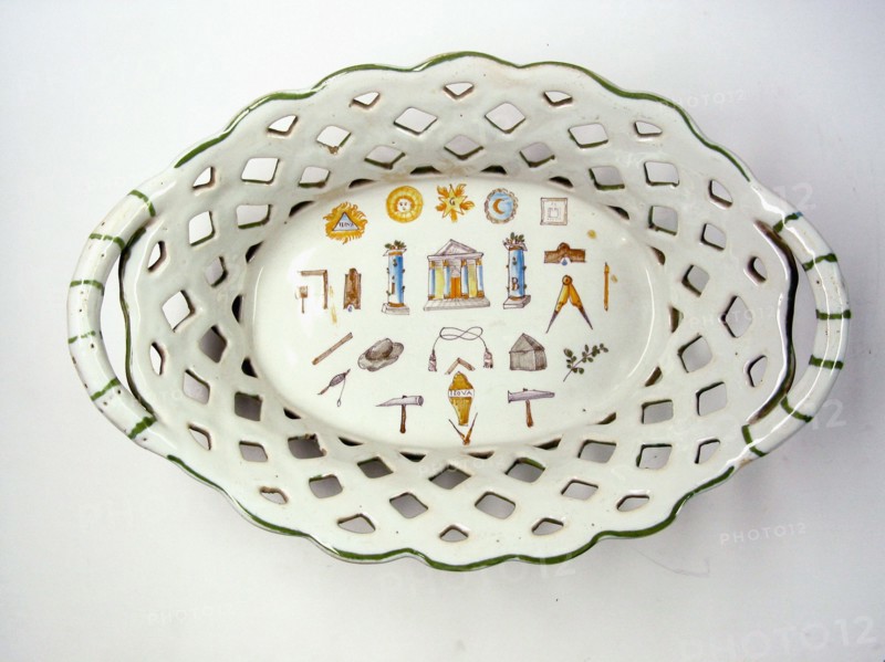 Faience basket.