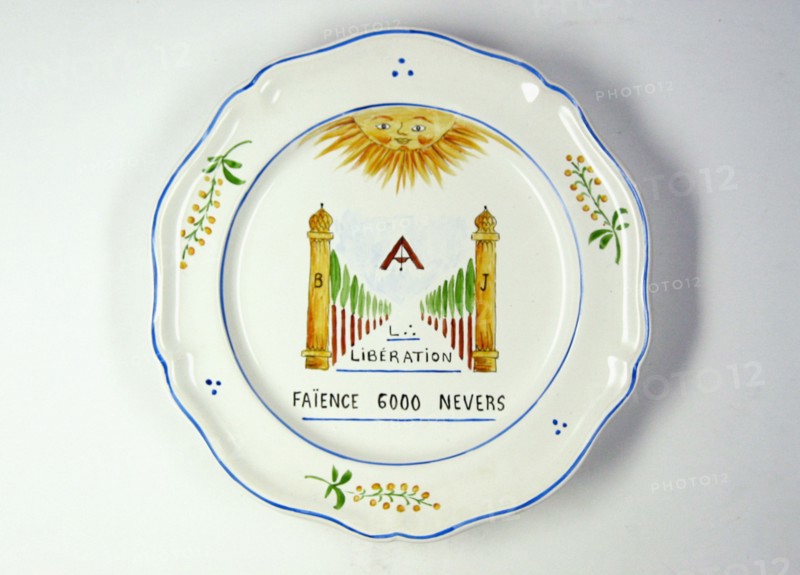 Faience plate.