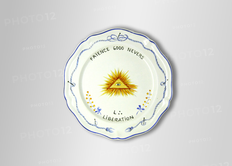 Faience plate.
