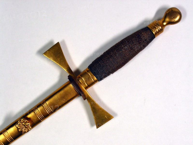 Masonic sword with its scabbard.