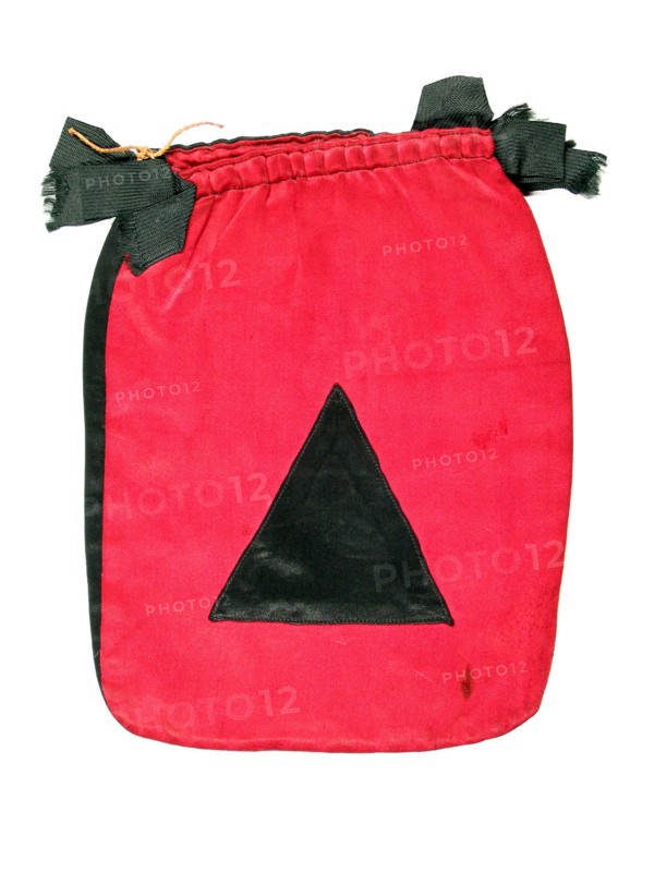 Red and black satin Charity Box