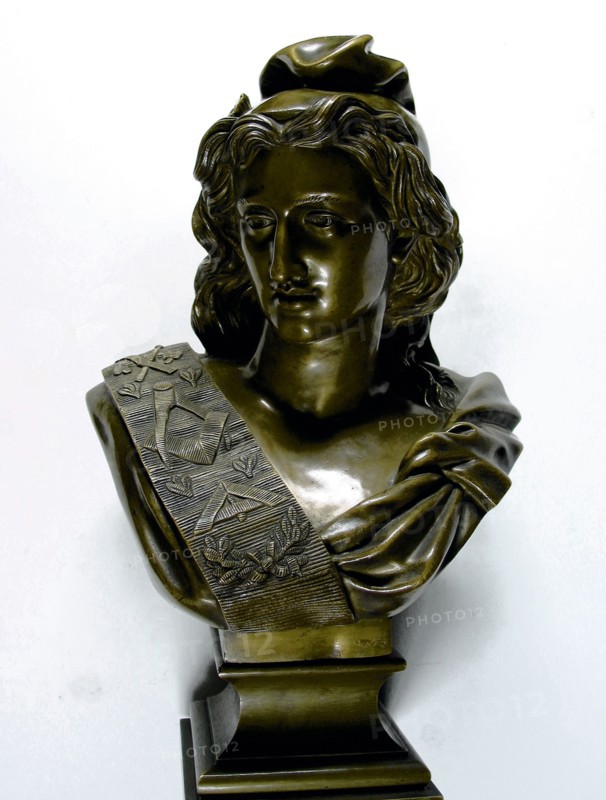 Buste en bronze de Marianne maçonnique