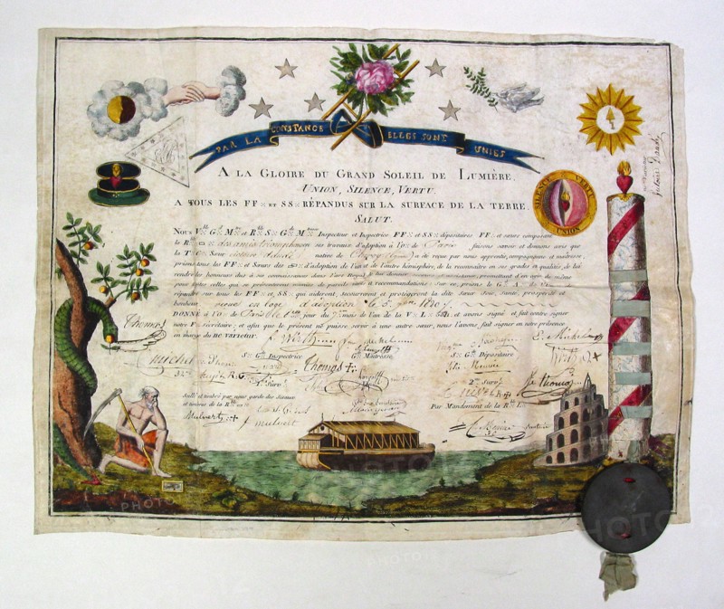 Diplôme d'adoption en loge