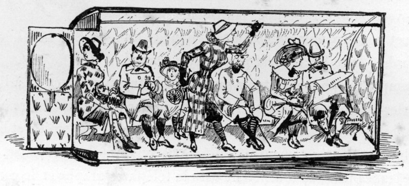 Un wagon de " tube", illustration de Robida