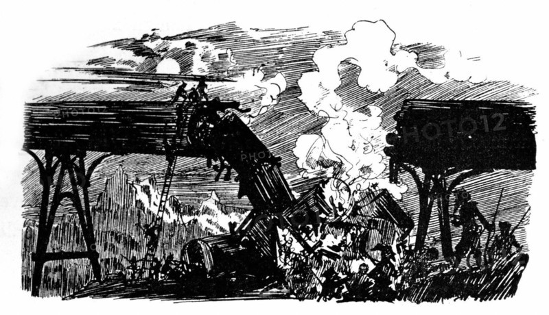 Le tube asiatique a été coupé cette nuit..., illustration de Robida