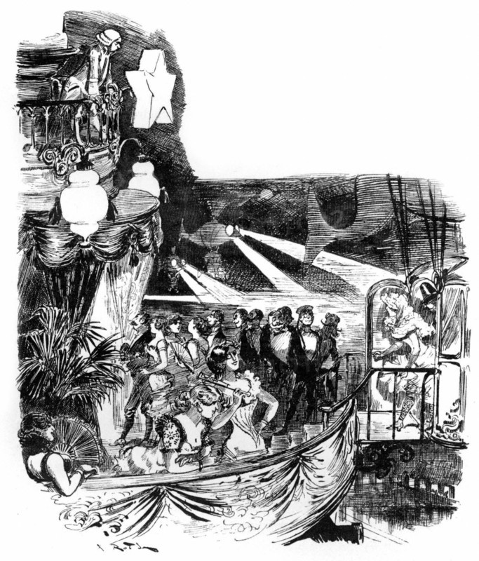 Arrivée des invités à l'hôtel Ponto, illustration de Robida