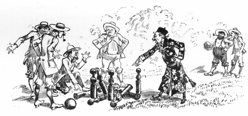 The distractions at the penitentiary, illustration by Robida