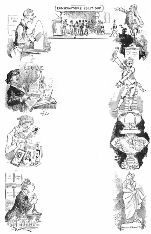 Le conservatoire politique, illustration de Robida