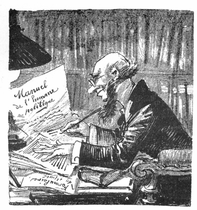 Une lumière de la science politique, illustration de Robida