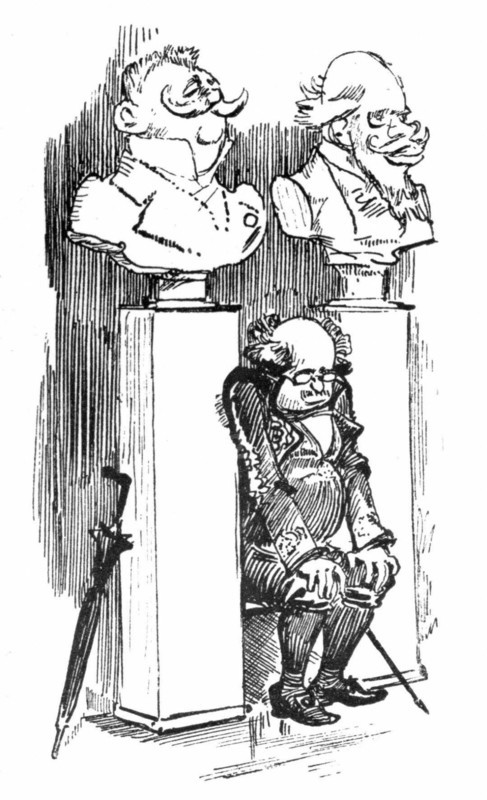Folding seats at the French Academy, illustration by Robida