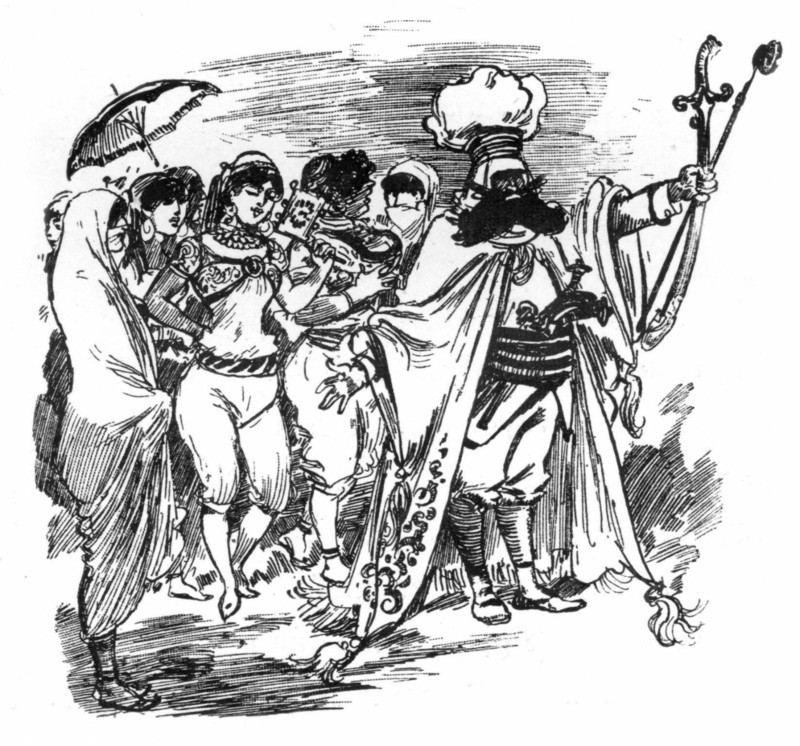 Les femmes d'Abd-El-Razibus, illustration de Robida