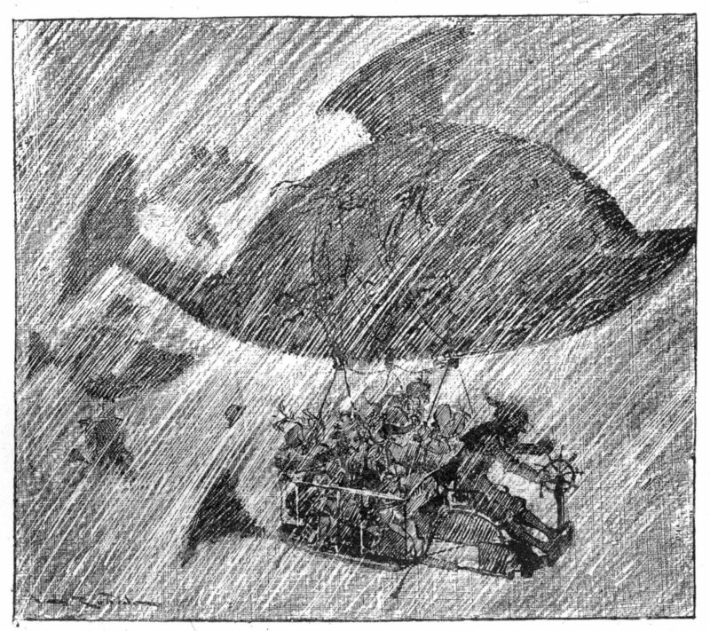 Return from the races, illustation by Robida