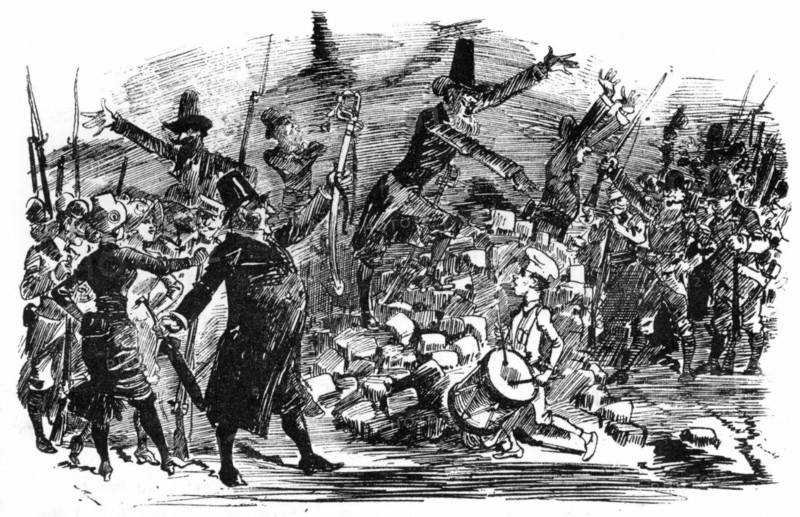 The night of 2 April 1953, illustration by Robida