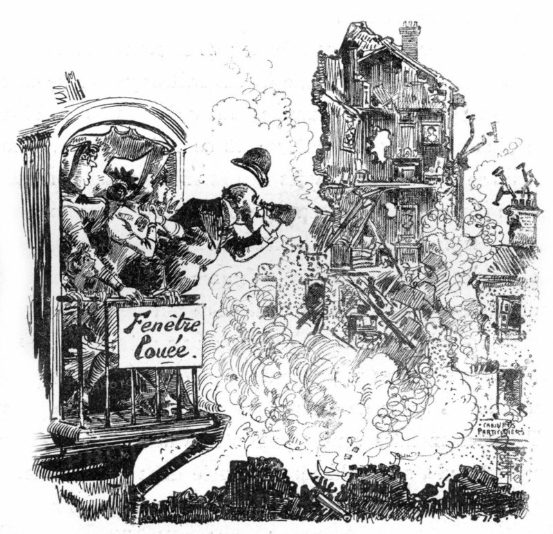 The sublime horrors of the Cvil War, illustration by Robida