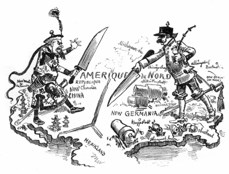 The Dividing of America, illustration by Robida