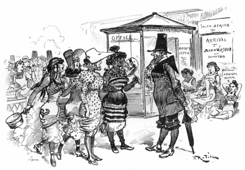 Docks du mariage, illustration de Robida