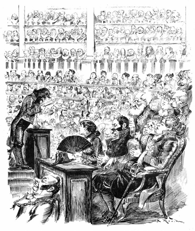 A session at the  French Academy, illustration by Robida