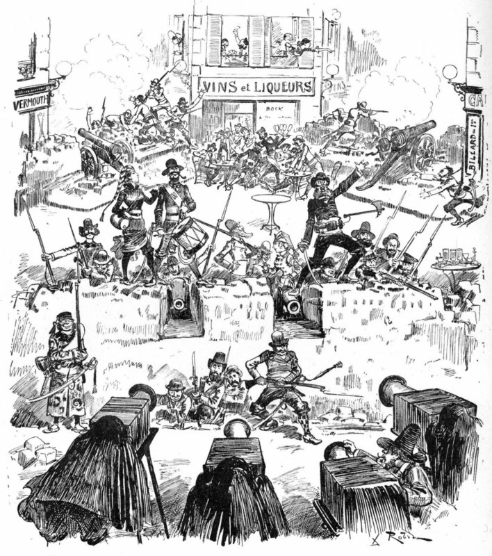 Emotions de la guerre civile, illustration de Robida