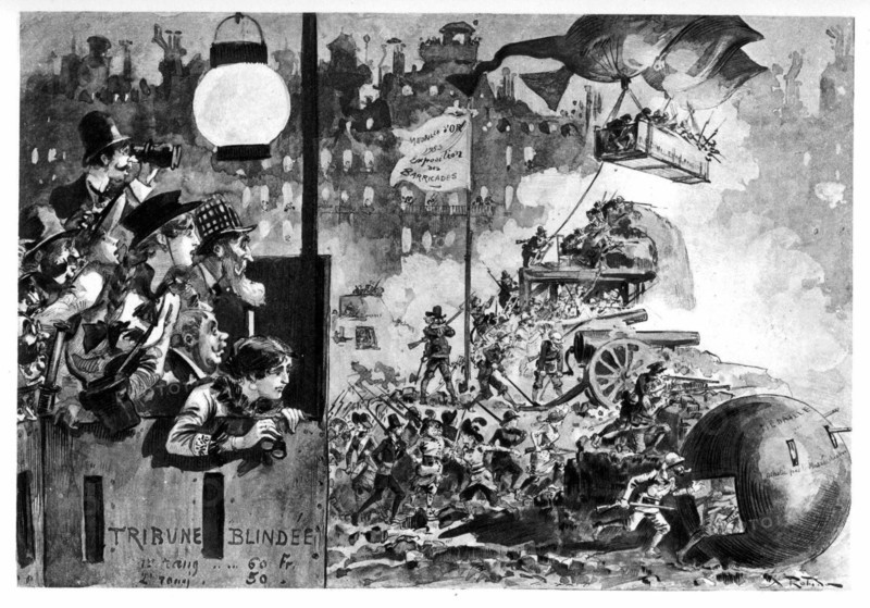 The revolution of 1953, illustration by Robida