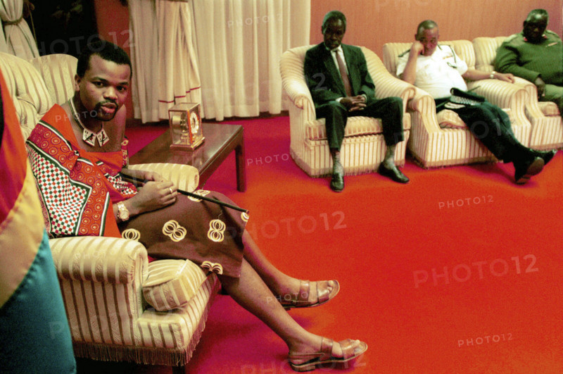 Le Roi Mswati III lors d'une interview en 1997