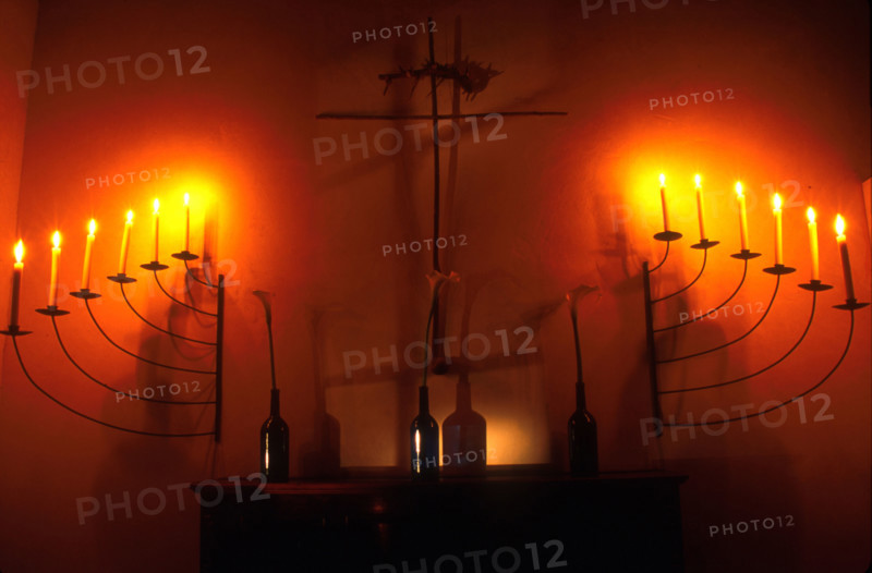 Cross and candles