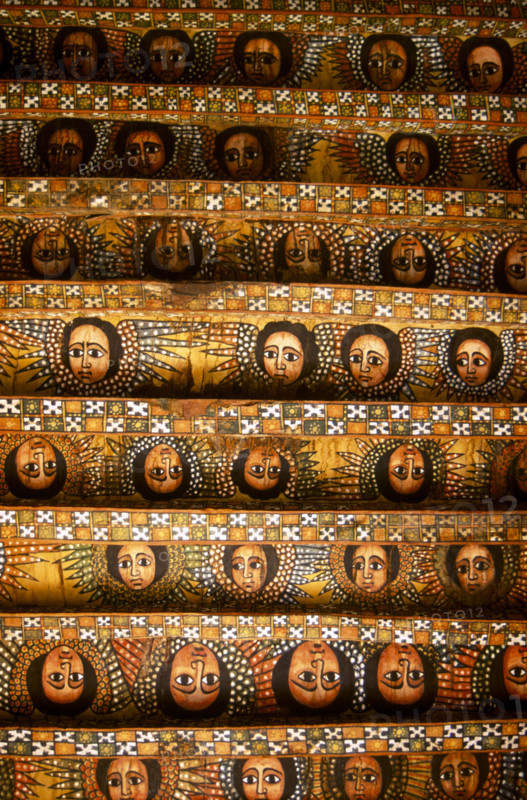 PAINTED ANGELS, DEBRE BERHKN SELASIE CHURCH, ETHIOPIA