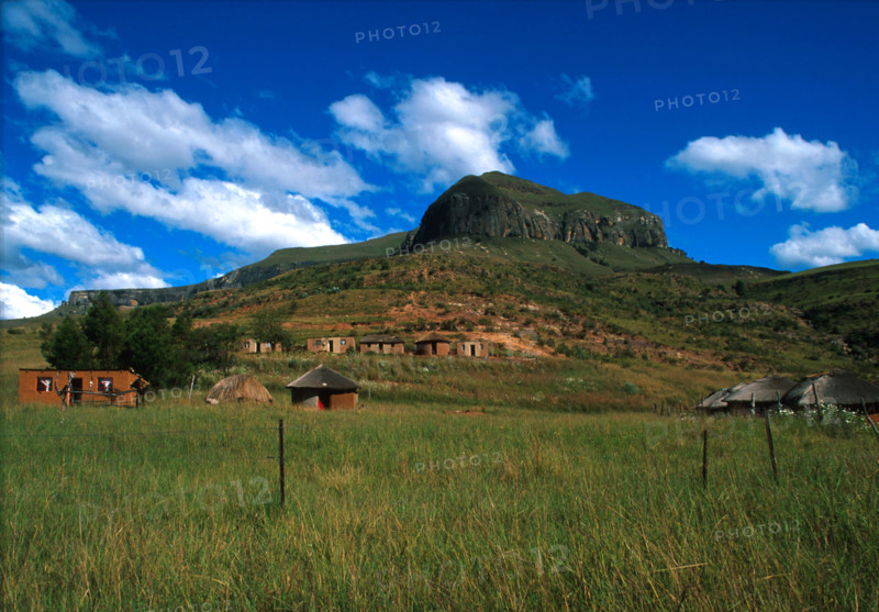 village below a koppie