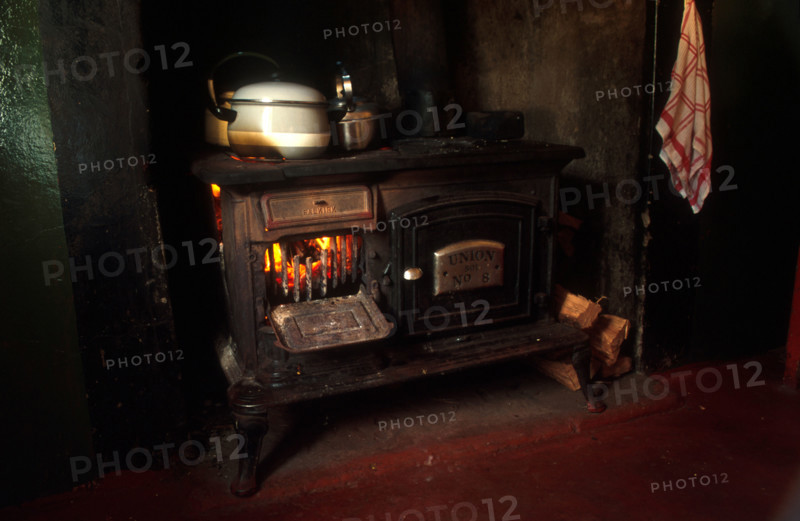 a traditional wood-fired stove