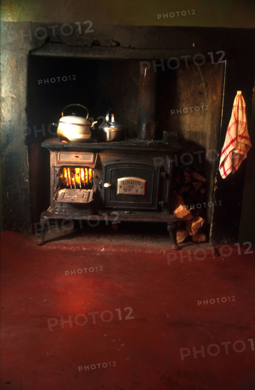 a traditional wood-fired stove