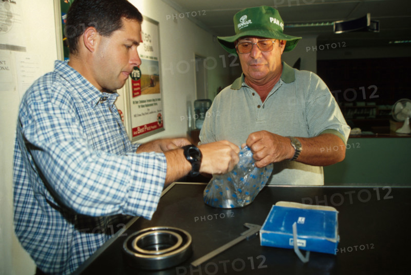 Imtec Sales Managing Director, Scott Marques assists a customer match a ballbearing