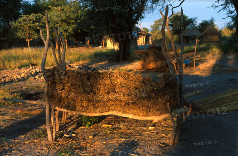storing grass for thatching