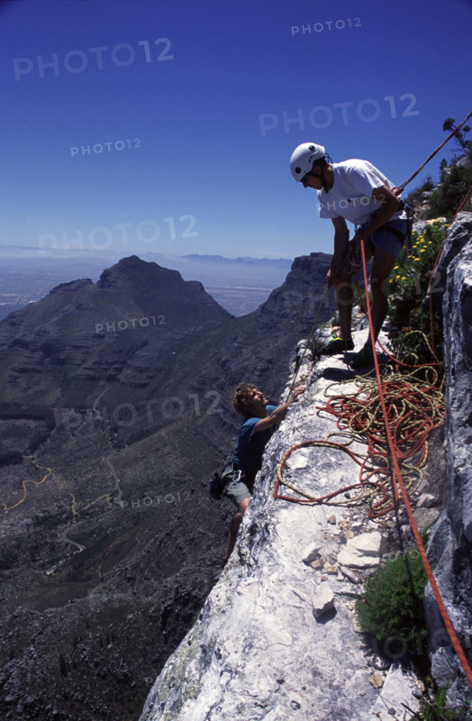 Climbing on Africa Ledge, Table Mountain