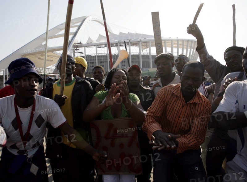 Grève des ouvriers sur le chantier du stade de Durban, Afrique du Sud