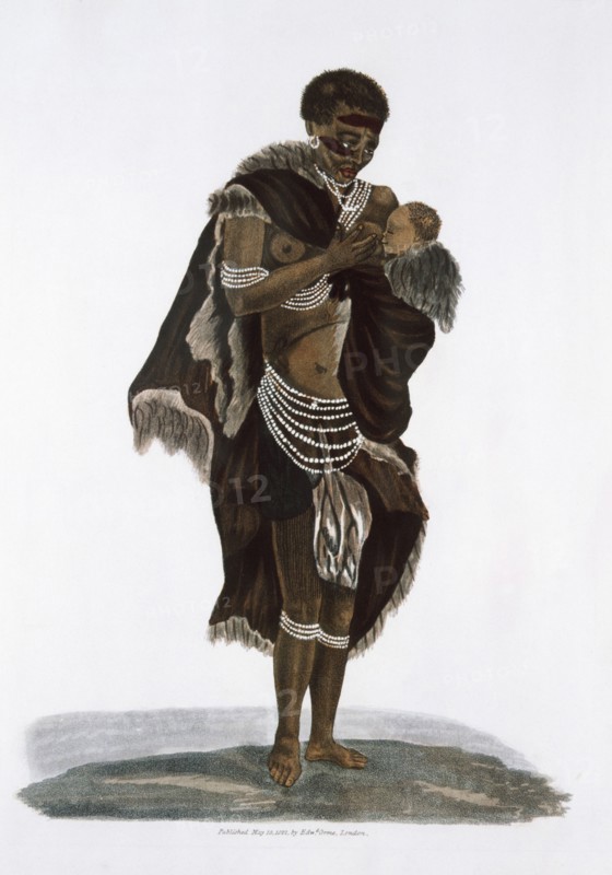 Stees, Femme Khoi-khoi avec son enfant