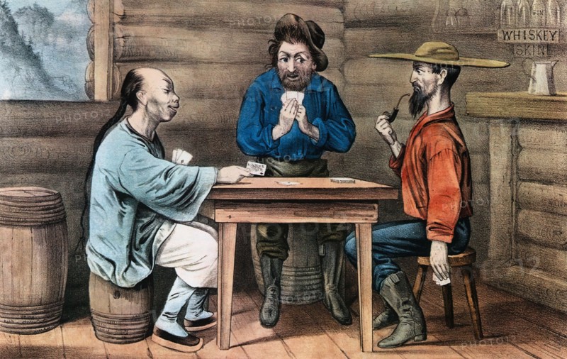 Un "Chinois sauvage" accusé de tricher aux cartes (1875)