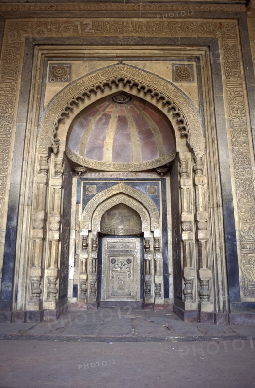 Interior of Mughal Mosque, Delhi, India