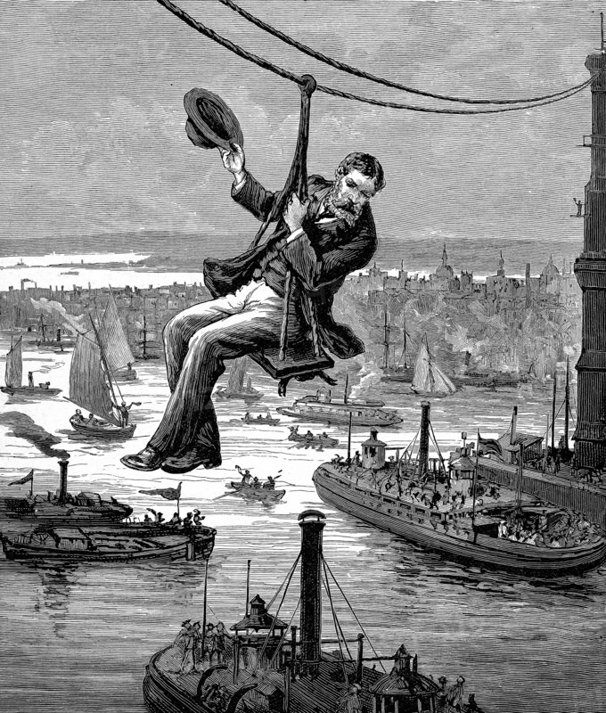 Brooklyn Bridge, New York, opened 1883