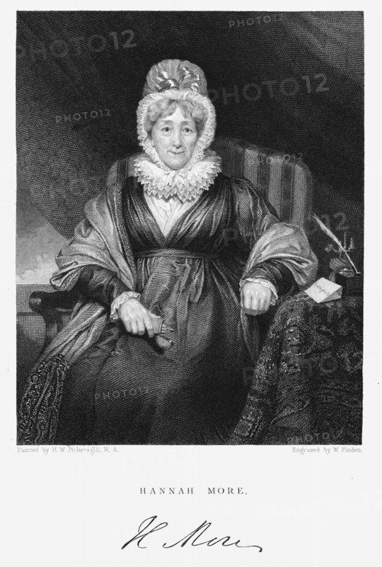 Engraving showing Hannah More (1745-1833) English religions writer, poet and playwright