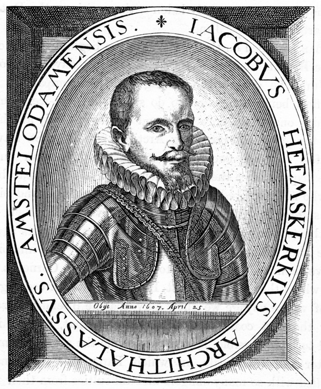 Engraving showing Jacob van Heemskerk