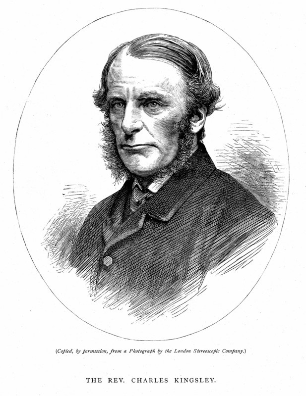 Engraving showing Charles Kingsley