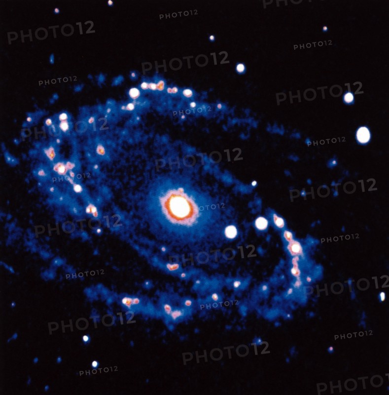 Photograph showing the spiral galaxy M81 in constallation of Ursa Minor. This galaxy about is 12 million light years from Earth